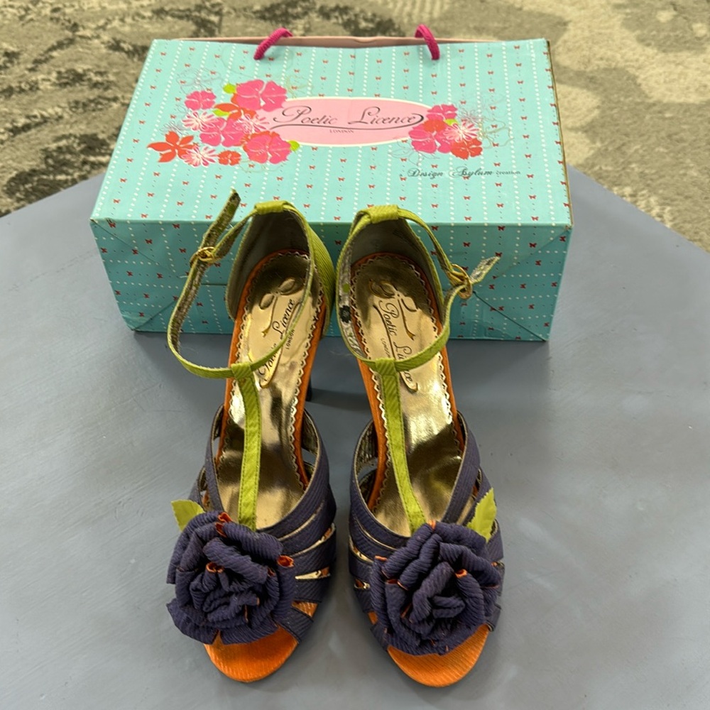 Poetic License London t-strap open toe heels